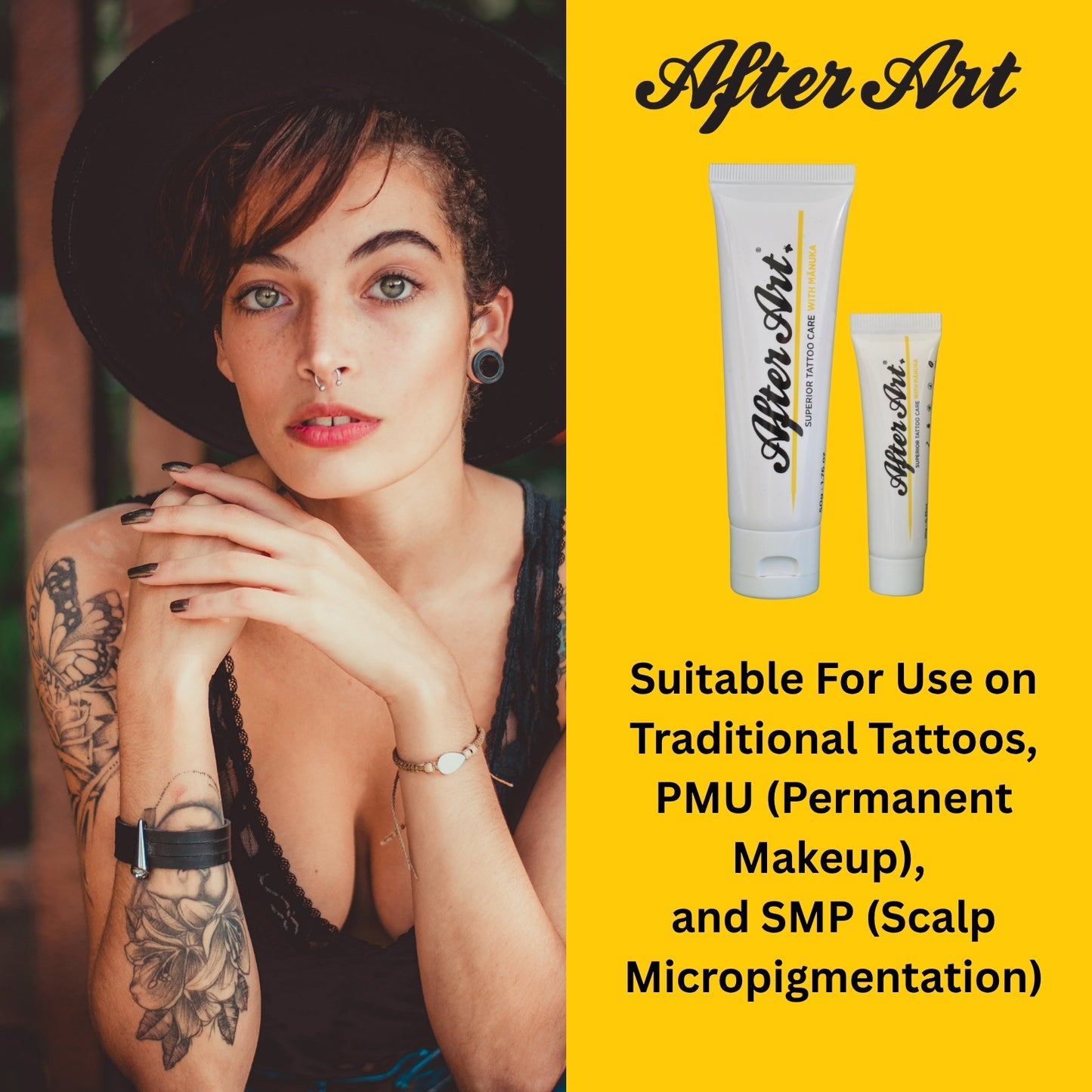 Tattoo Aftercare Balm with Manuka Oil, 0.35oz/10g Tube