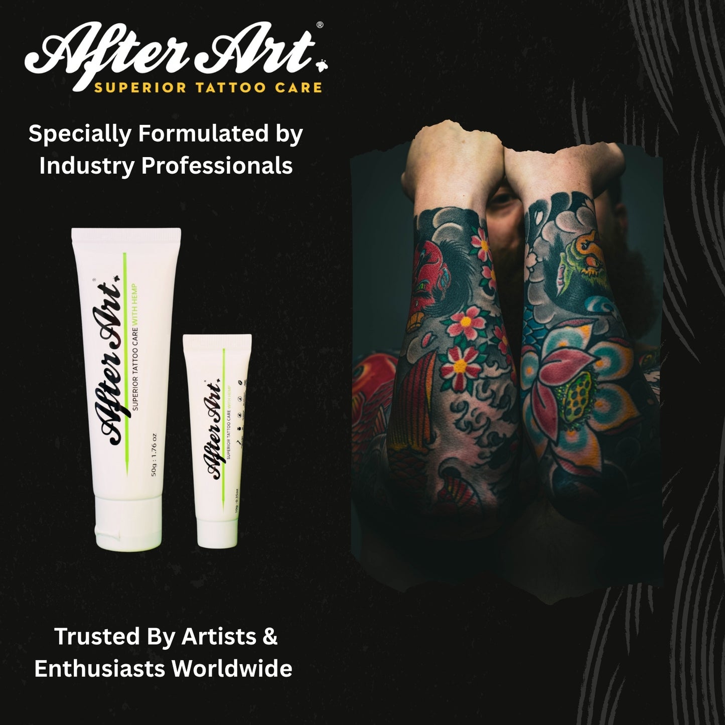 Tattoo Aftercare Cream With Hemp 1.76oz/50g Tube