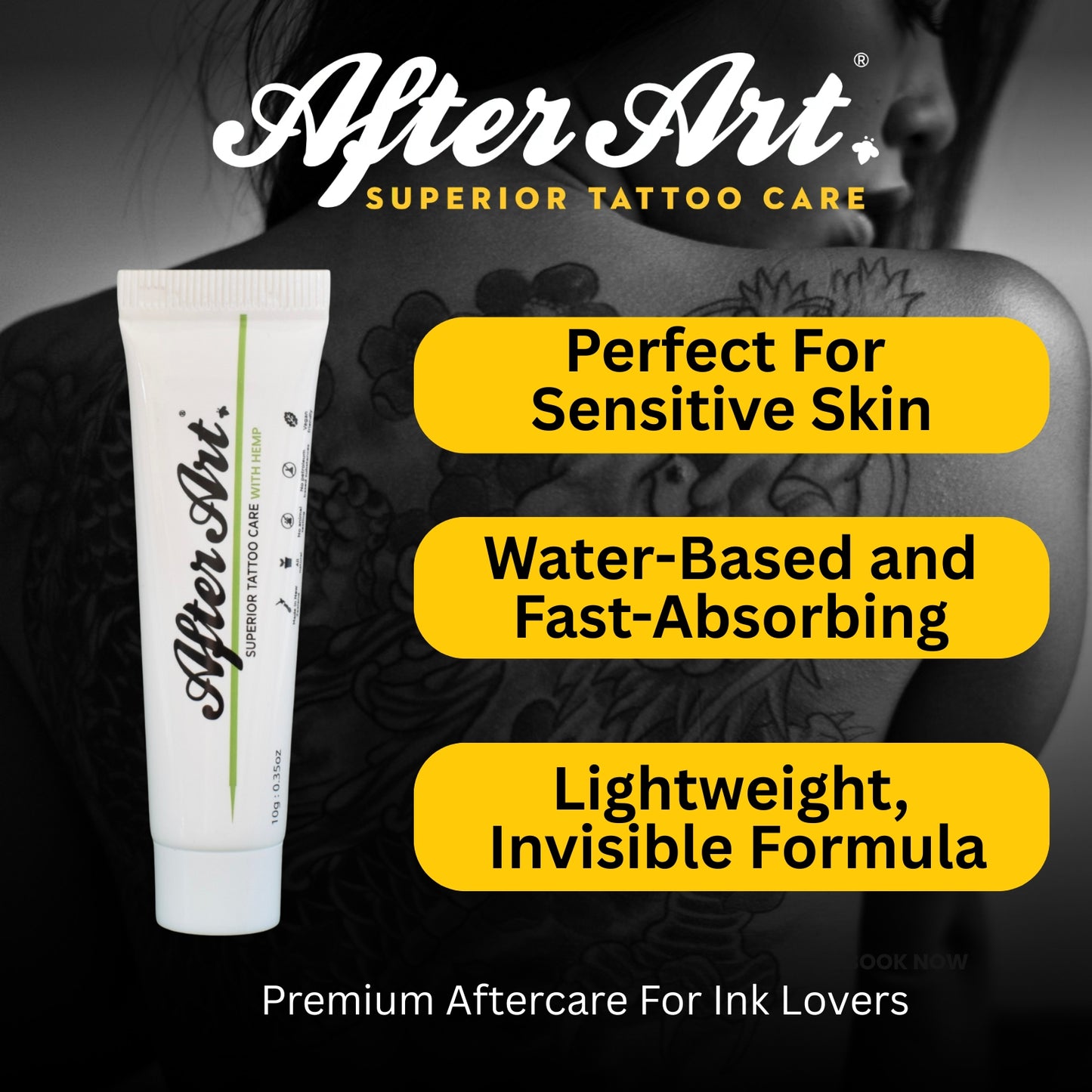 Tattoo Aftercare Cream With Hemp 1.76oz/50g Tube