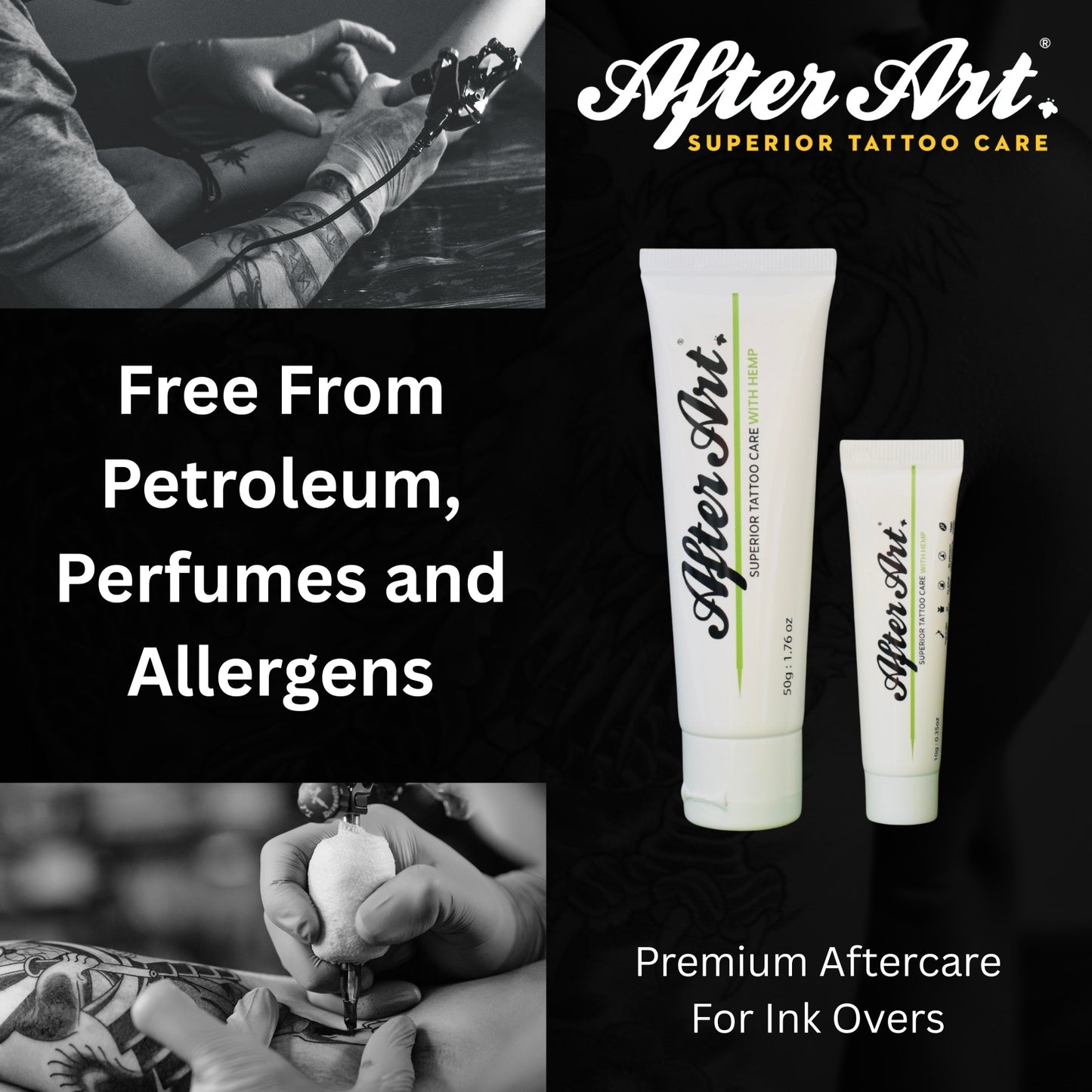 Tattoo Aftercare Cream With Hemp 1.76oz/50g Tube