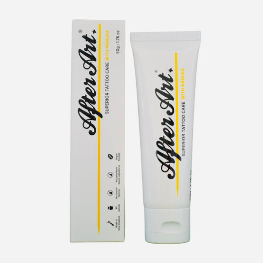 AfterArt Tattoo Aftercare Balm Manuka 50g Tube & Box