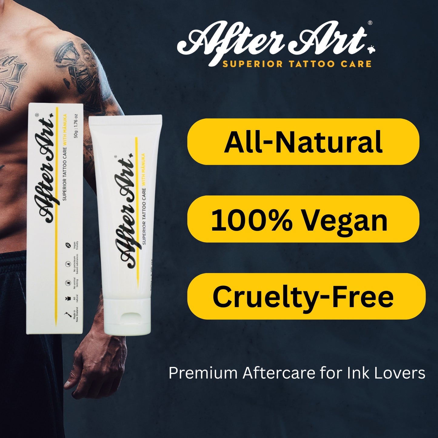 Tattoo Aftercare Balm with Manuka Oil, 0.35oz/10g Tube